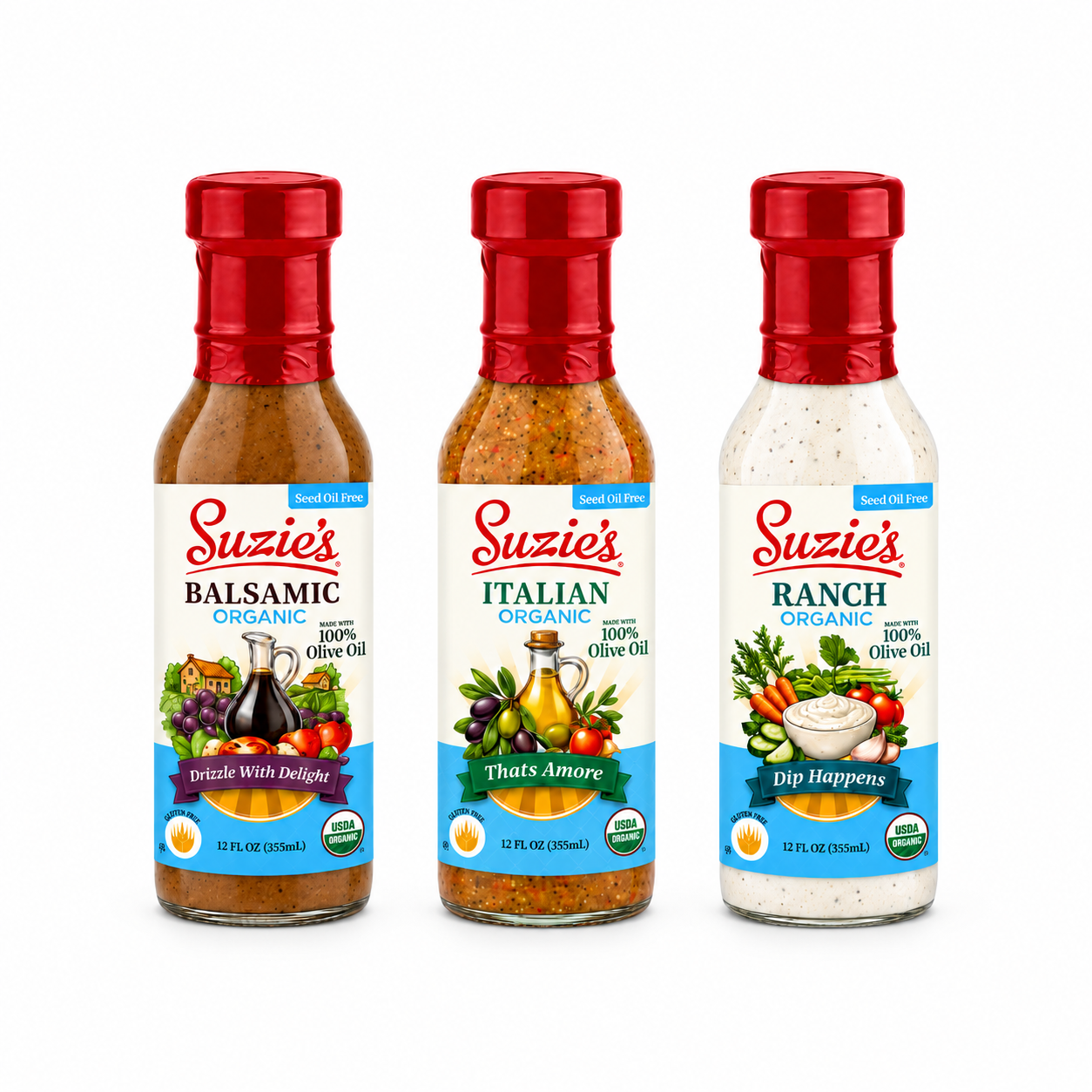 Suzie's Organic Olive Oil Dressing Variety 3-Pack