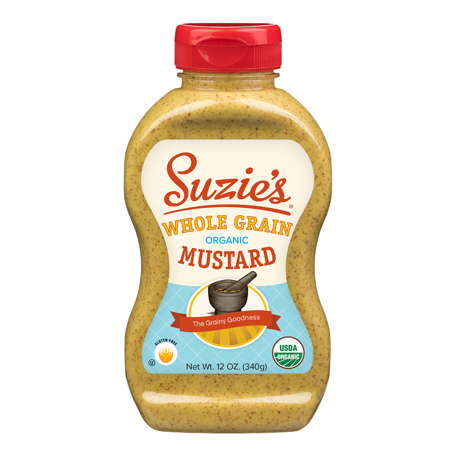 Suzie's Organic whole grain mustard, Gluten free, USDA organic