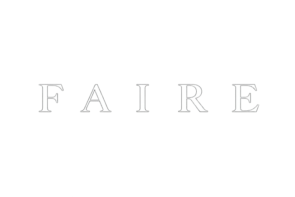 The image features the words "Beauty and the Beast Fair" arranged on a black background, with "Fair" written in large white letters and "Beauty and the Beast" in smaller white text above.