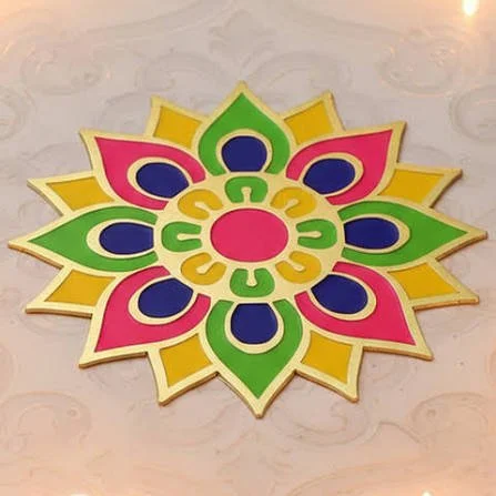 Bouw mee aan een grote Rangoli kunstwerk