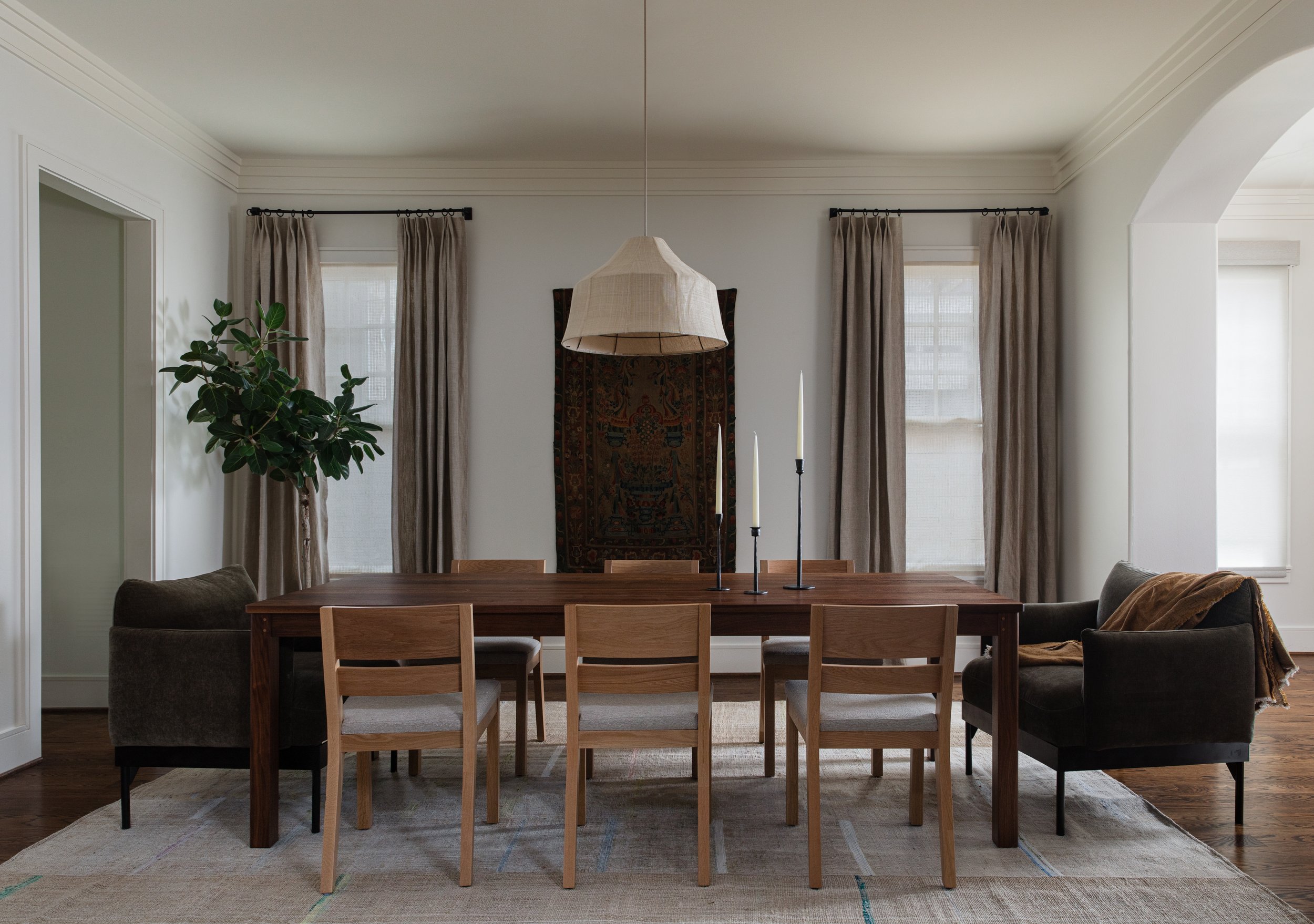  vermont shaker modernist bauhaus wabi sabi dining room interior design in houston texas 
