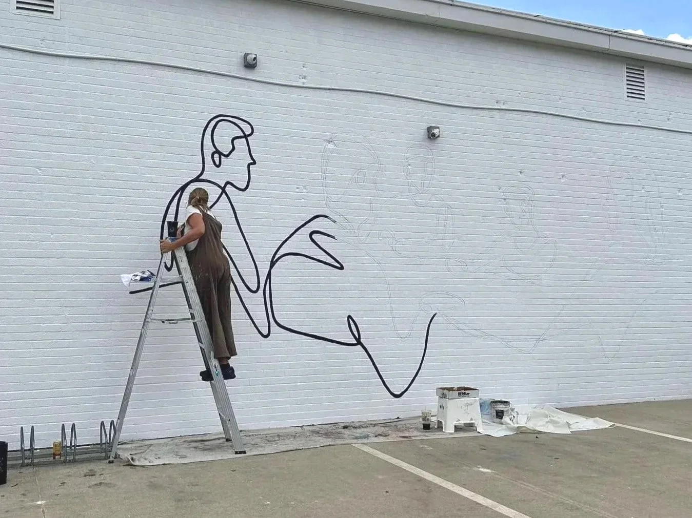 Community Mural process picture