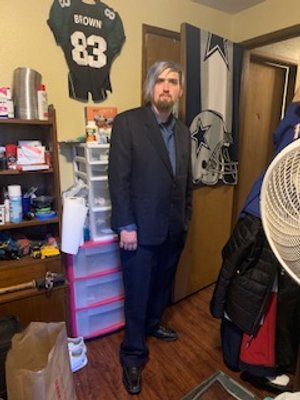 One of our men, Jesse, dressed up with unwavering determination, prepared for an important event. At Jonathan Refuge, the men are mentored and meticulously trained on how to present themselves with dignity and professionalism in life. Whether it's fo