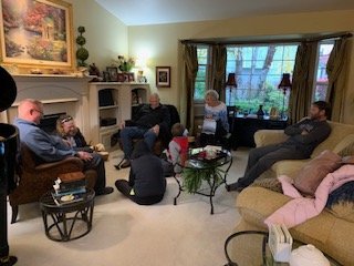 Retired sheriff Chuck Robbins, spoke life into the men of the refuge… and prayed for the men before they went on hikes…