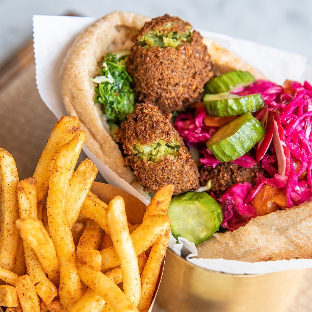 Today is the day!
&bull;
Join us for our annual Earth Day celebration as we serve up FREE dine-in Falafel Sandwiches at all locations, beginning at 11am. Plant-based eating is nutritious, delicious and supports a healthy Earth. Come celebrate this sp