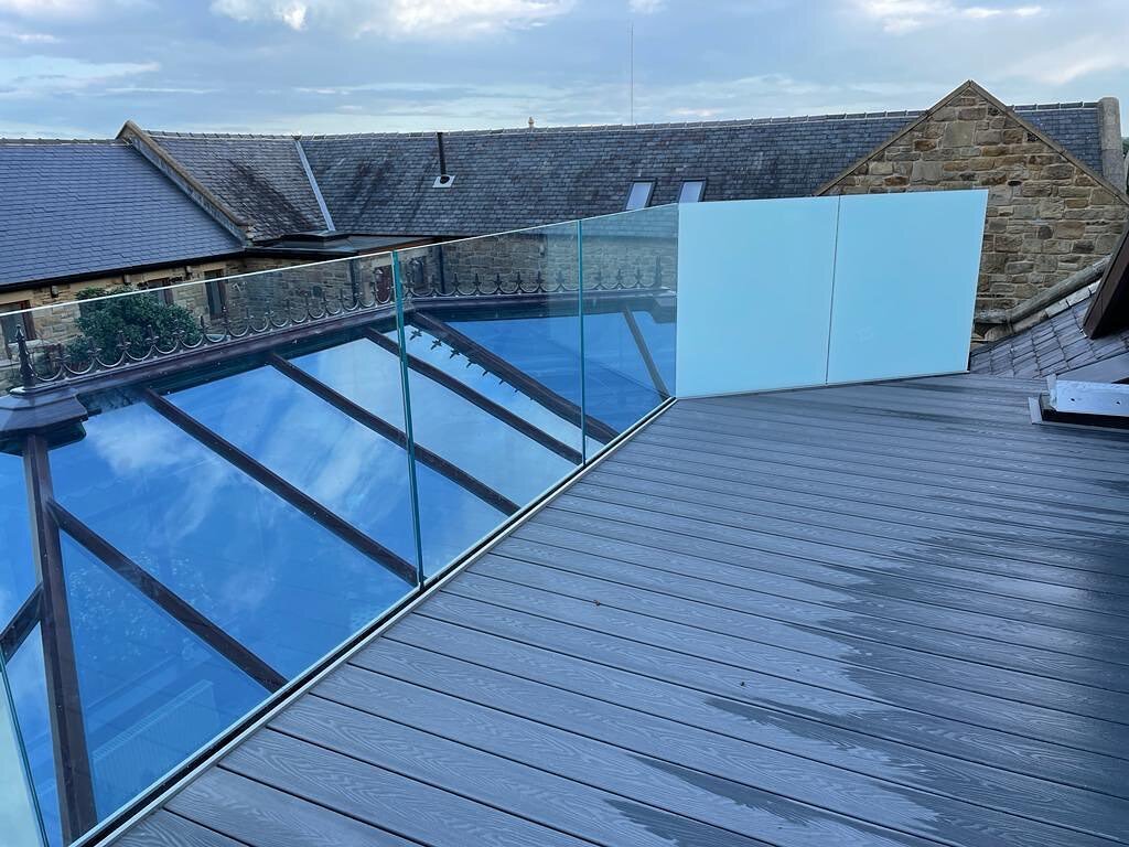 Great progress on site in Seaton Delaval this week. 

Rumour has it we have a little sunshine on the way ☀️ There&rsquo;s still time to enjoy your garden this summer and create a bespoke seating area with our glass balustrade systems. 

Get in touch 
