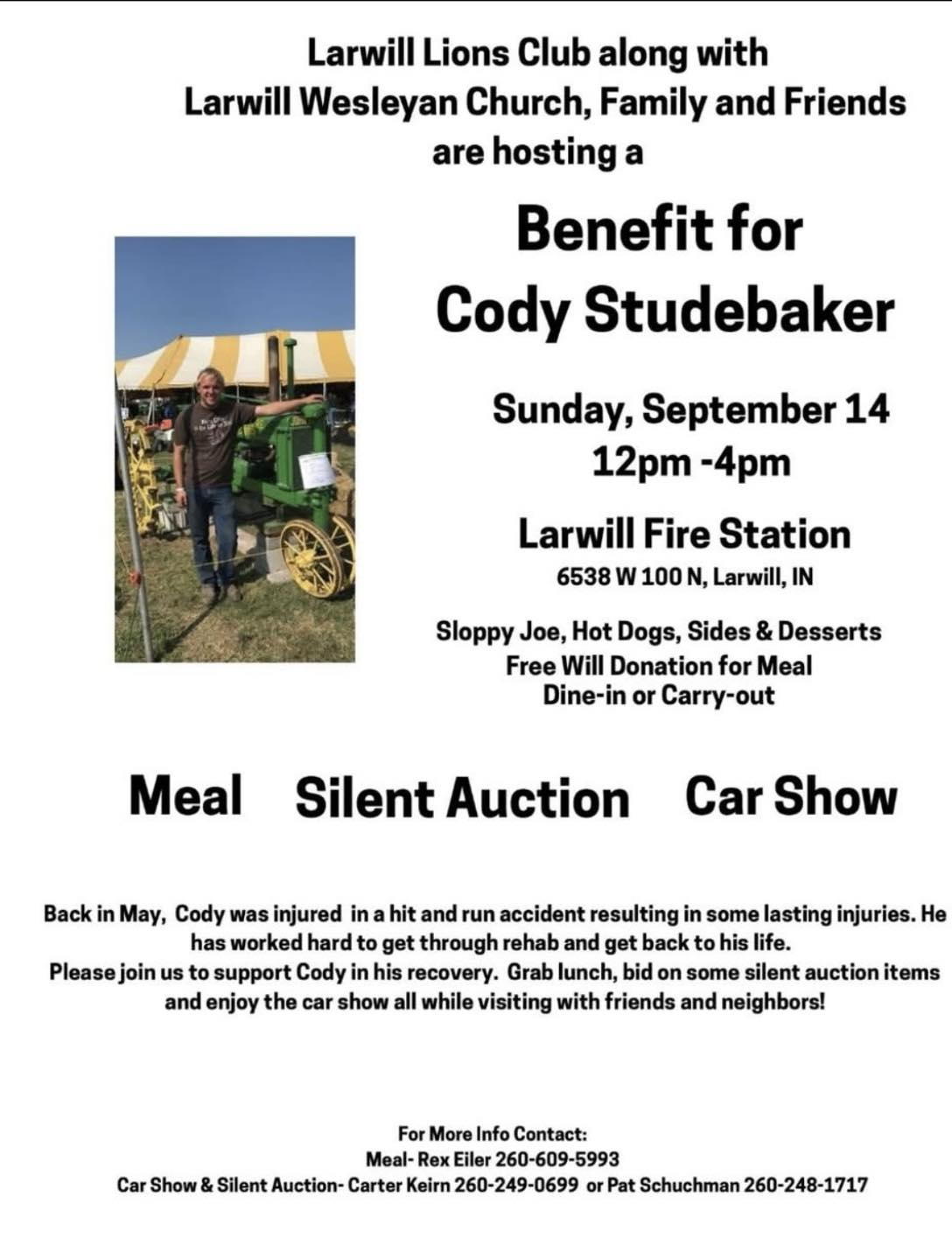 Benefit for Cody Studebaker