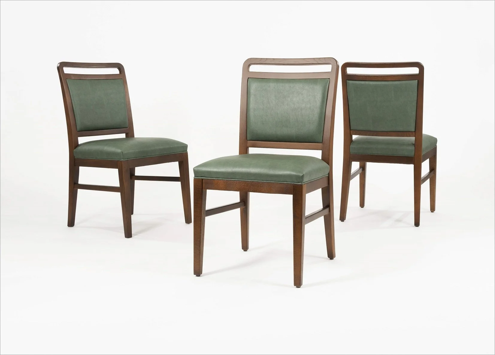 SC222 Custom Dining Chairs with Cutout Crest Rail — Wharton Hunt