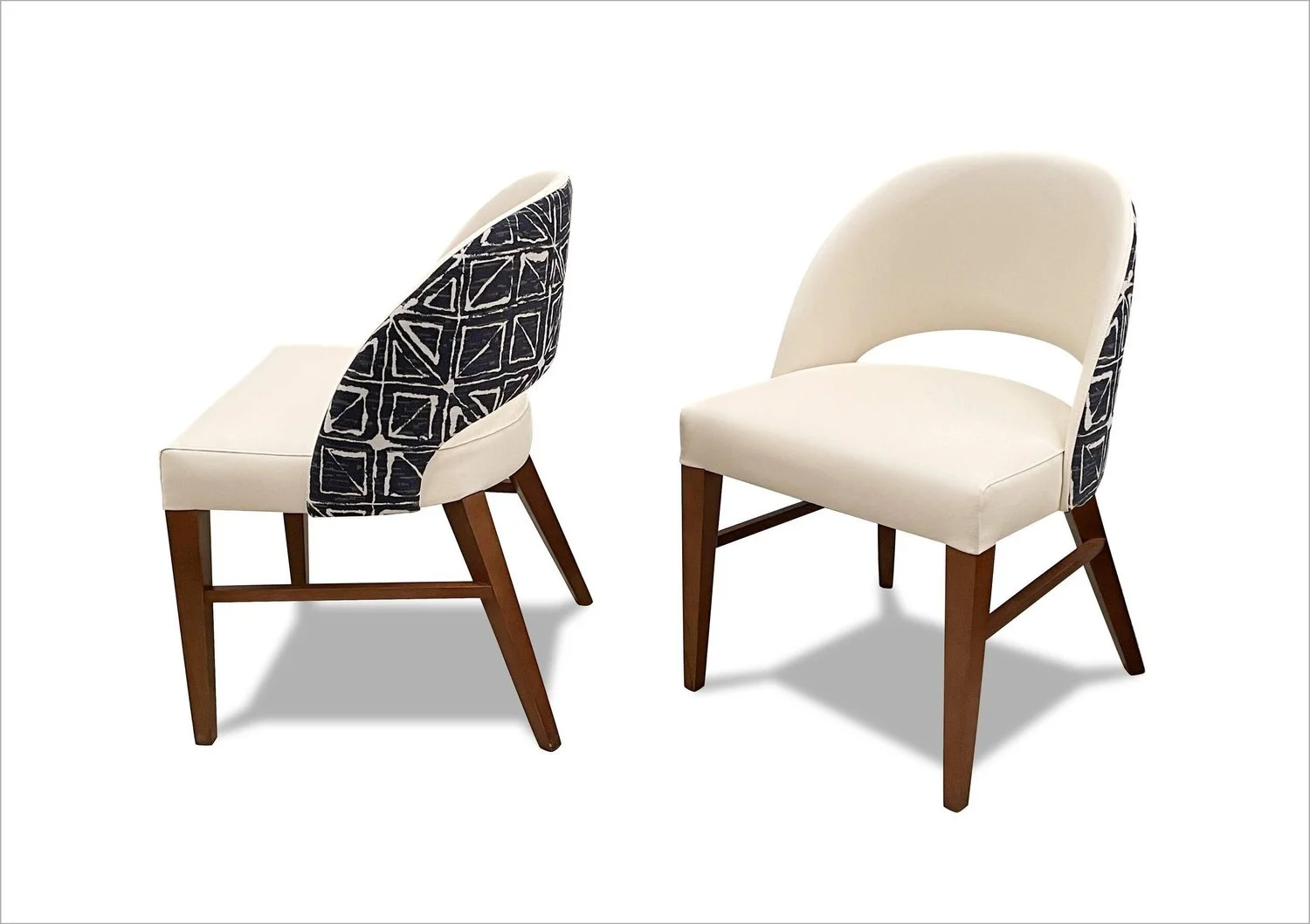 Rounded Back Dining Seating with Cutout Detail