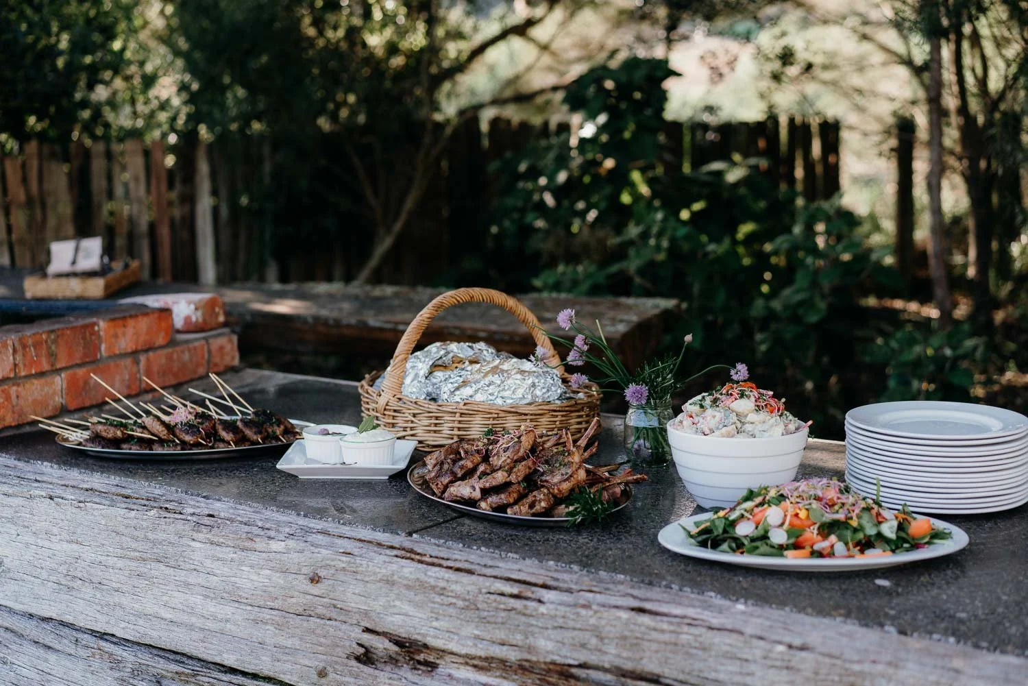 BBQ menu at makoura lodge