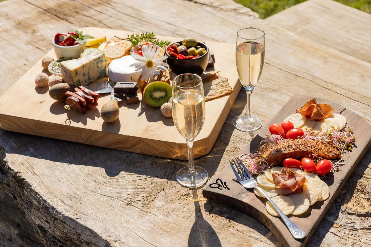 Grazing platter and bubbly which is included in the ladies package