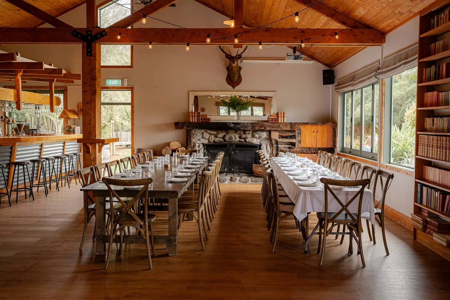 dining venue space at makoura lodge