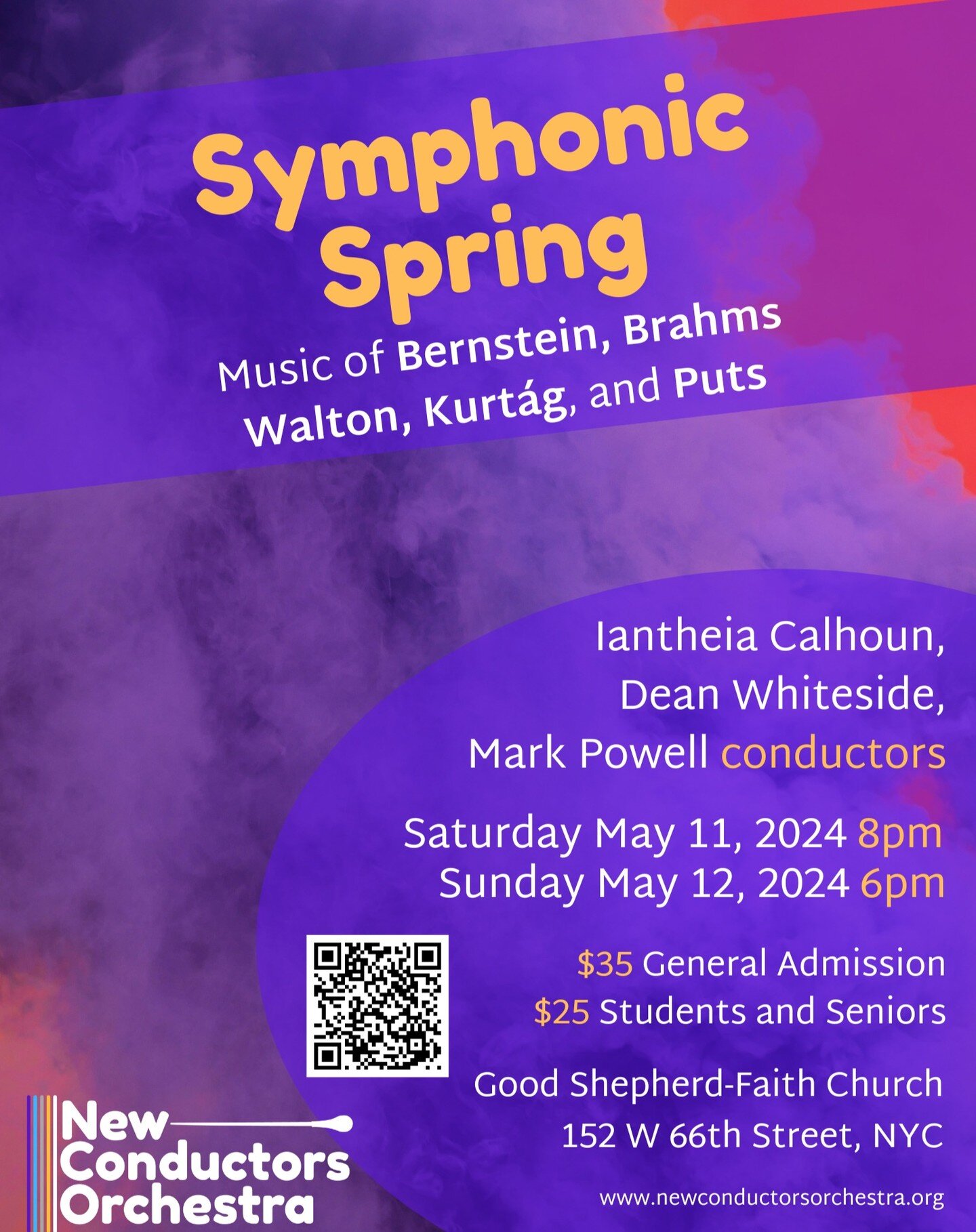 We are so excited to start rehearsals for our final concerts of the season - &quot;Symphonic Spring&quot; - May 11th &amp; 12th. 🎺

🎻Be part of the NCO experience at Good Faith Shepherd Church on 152 West 66th Street. 

Tickets on sale at https://w
