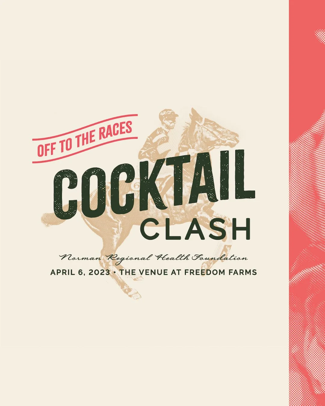 For obvious reasons (🥂), we were very excited when we had the opportunity to design the brand for 2023's Cocktail Clash, hosted by @nrhfoundation. This event features bartenders from local restaurants and bars competing to create the best cocktail, 