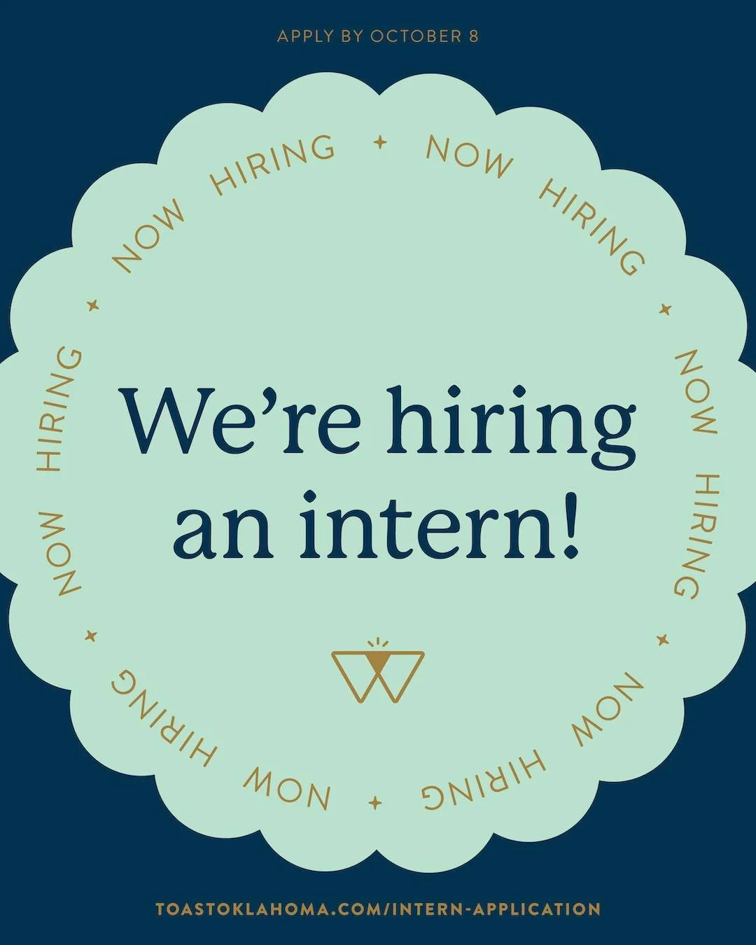 WE'RE HIRING! 🥂 Toast Design Studio is offering a paid internship at $12/hour for approximately 40 hours a month (around 10 hours a week, though some weeks may be lighter and some may be busier). Most work can be done from anywhere, but you&rsquo;ll