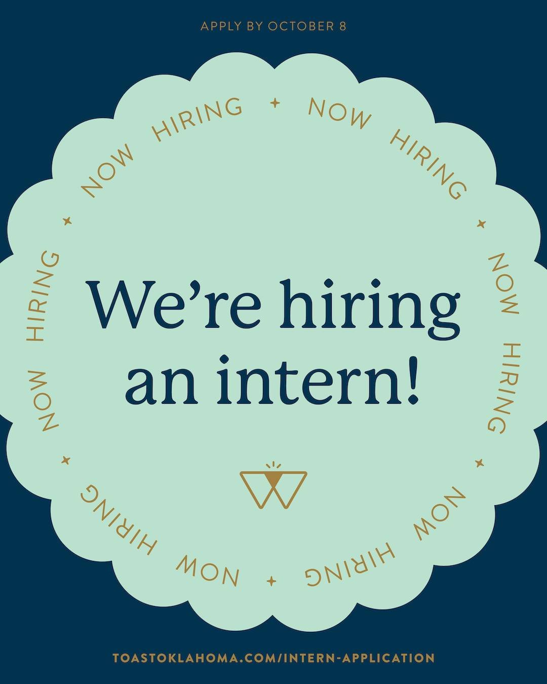 WE'RE HIRING! 🥂 Toast Design Studio is offering a paid internship at $12/hour for approximately 40 hours a month (around 10 hours a week, though some weeks may be lighter and some may be busier). Most work can be done from anywhere, but you&rsquo;ll