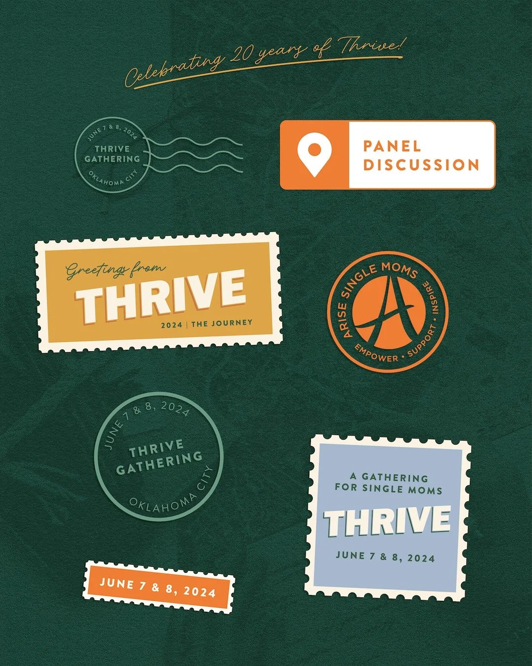 We love working with @arisesinglemoms each year to bring their Thrive event to life and their 2024 theme "The Journey" might be one of our favorites to date! 🗺️ ✈️ Thrive is their annual gathering to bring together single moms from across 