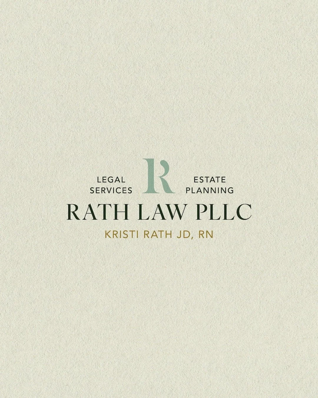We're so proud of the brand we got to build for @rathlawpllc! Founder Kristi wears two hats, nurse and attorney, and wanted a brand that reflected both her professional expertise and her personal warmth. 💙 We designed a custom monogram and wove it i