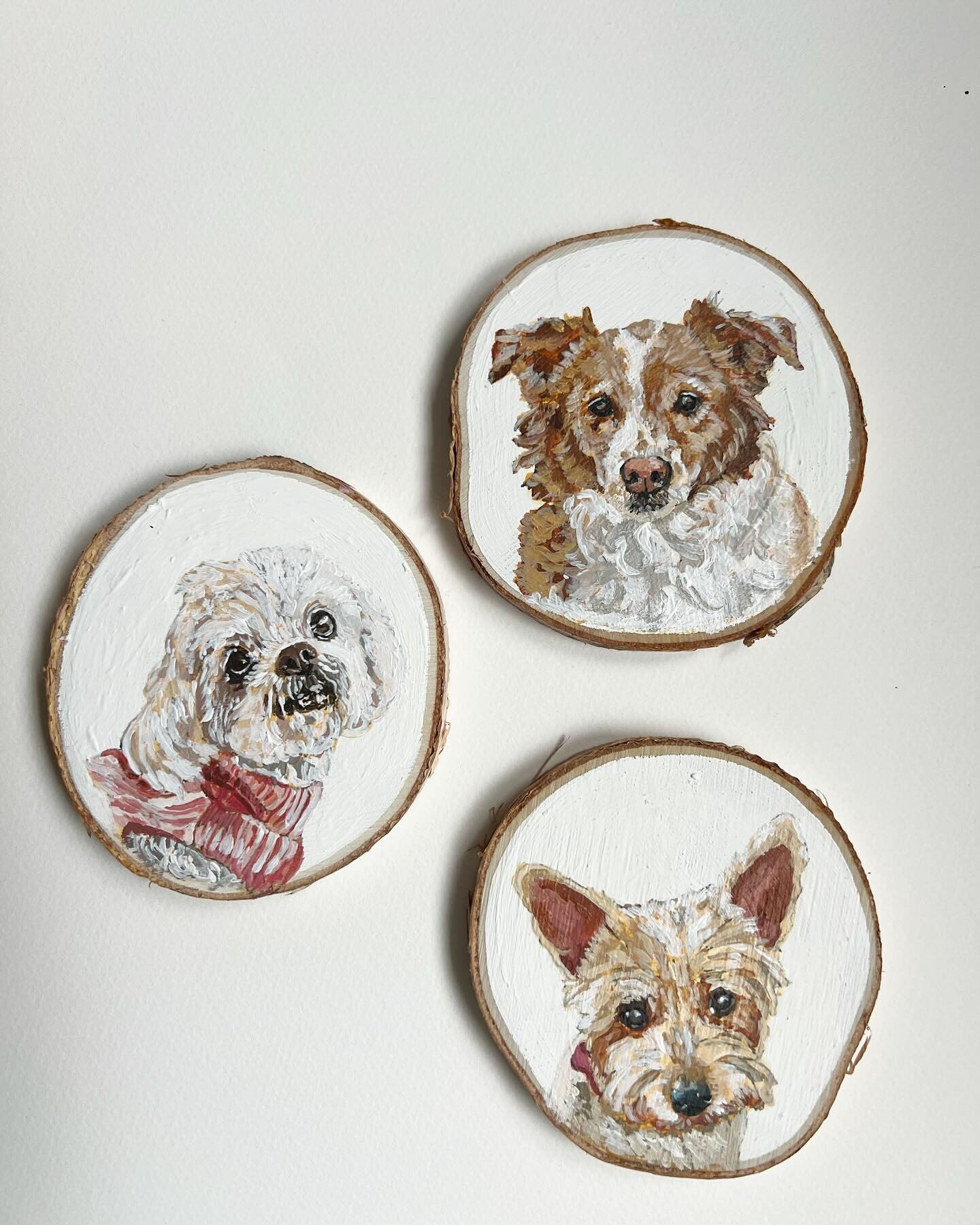 The most popular artwork that I&rsquo;ve painted have been these sweet little pet ornaments. I started painting custom pet ornaments during Christmas a few years ago. I sell them throughout the entire year and I love each and every one I paint. These