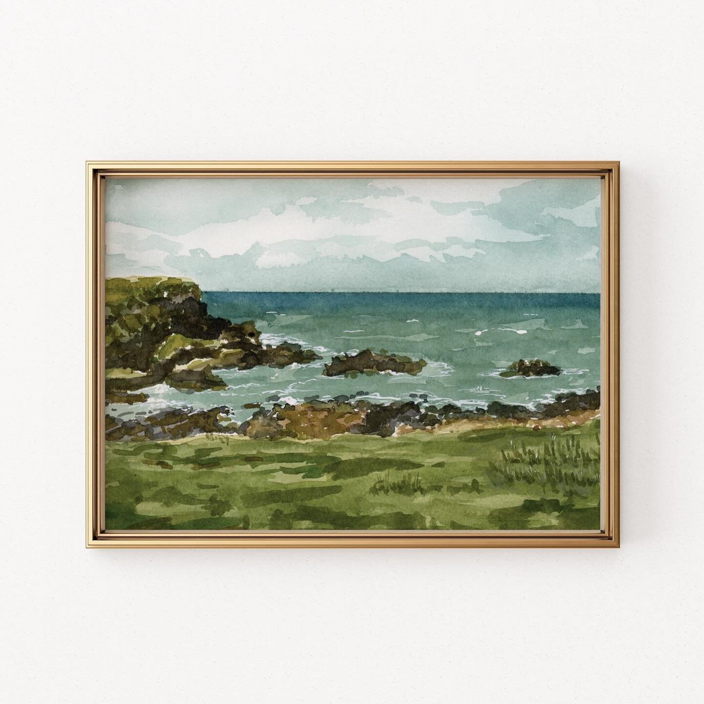 New watercolor print in the shop! Giant&rsquo;s Causeway.