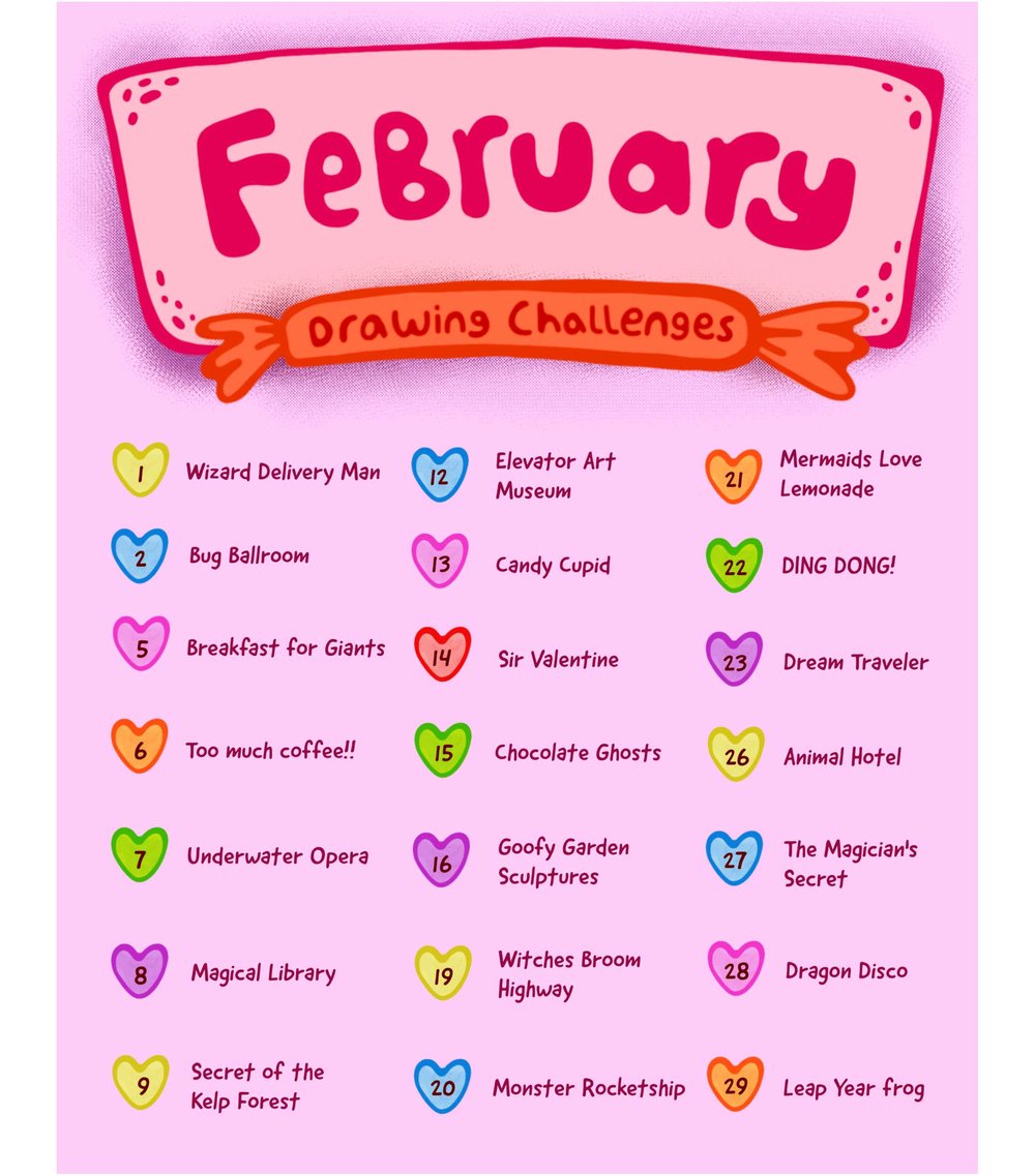 February Drawing Challenge