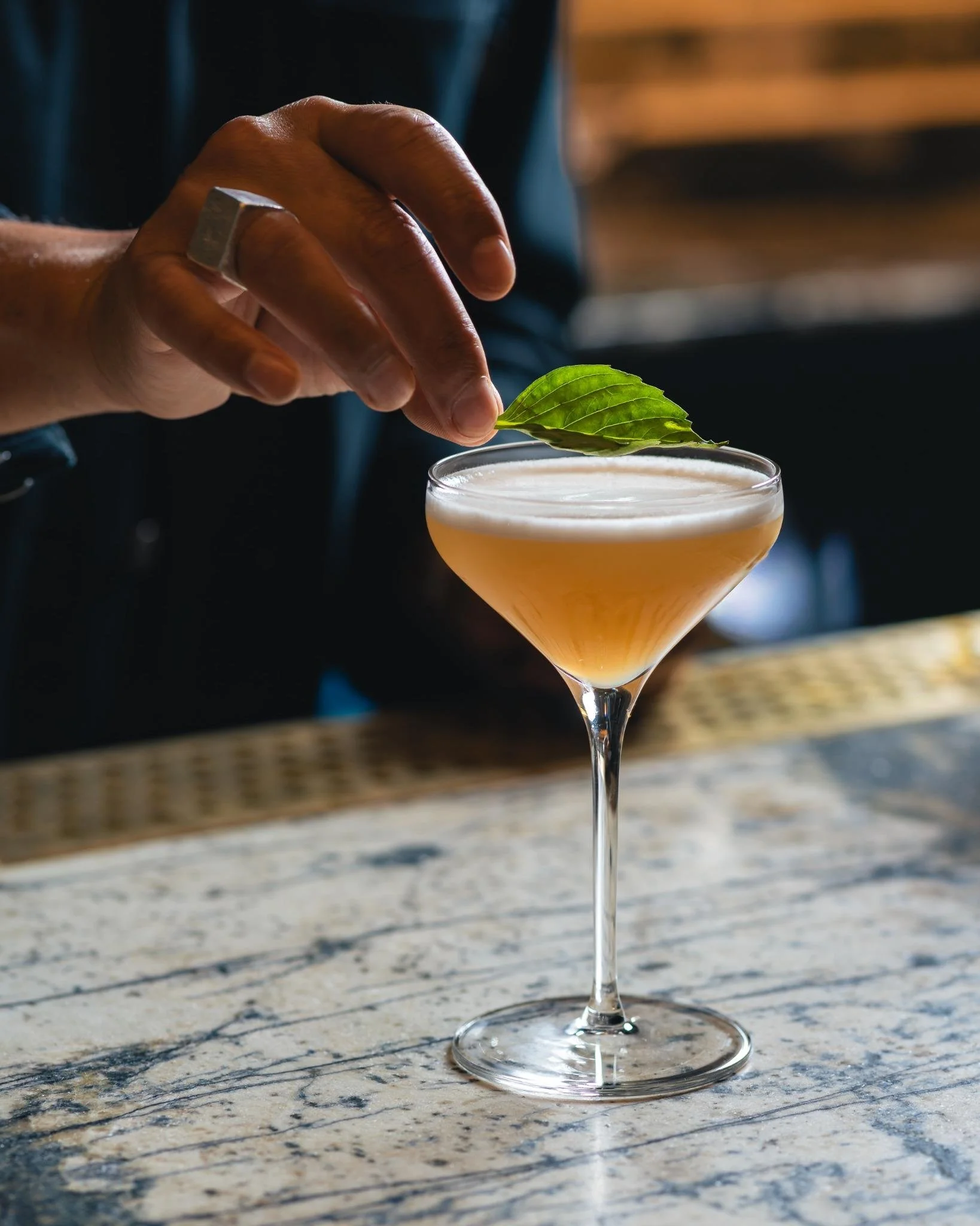 perfectly garnished cocktail Isla & Co. Lower East Side