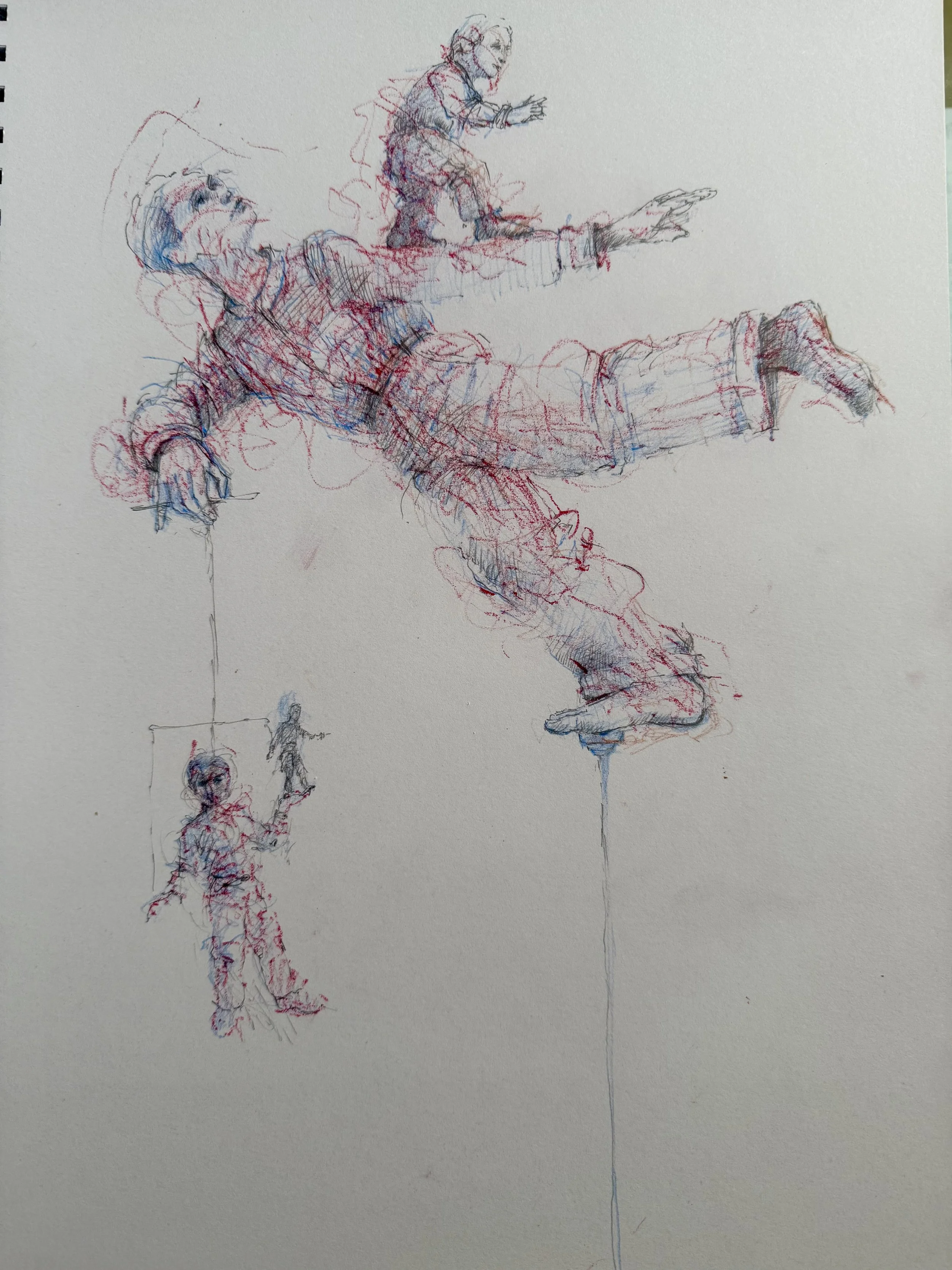 Oil pencils on Paper.  A3
