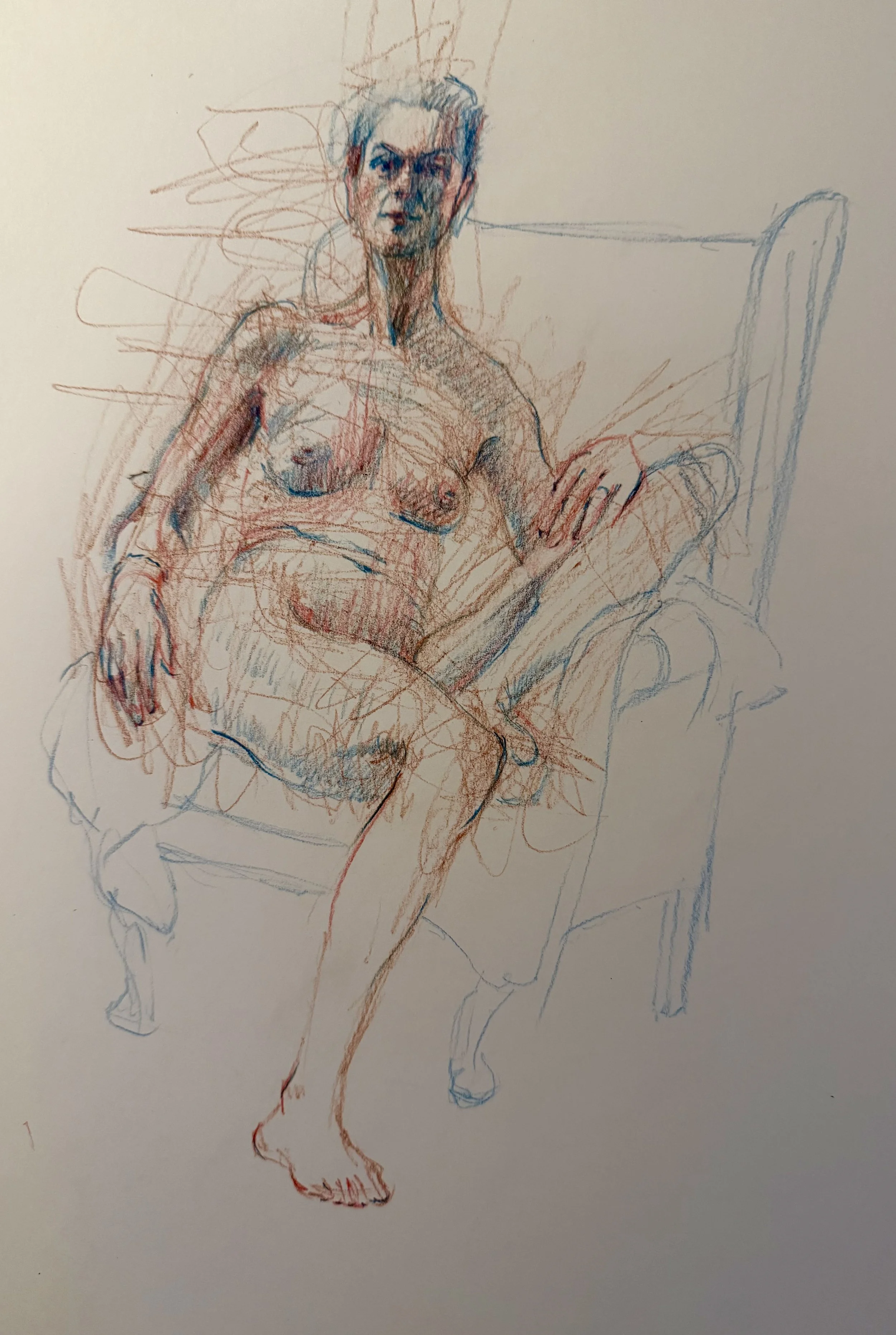 MICHAELA.   Oil Pencils on Paper.   A3