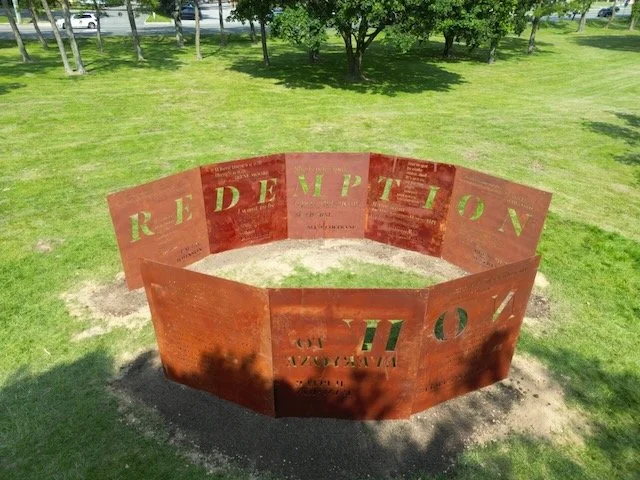 Custom Corten steel signage – Fair Meadow Park