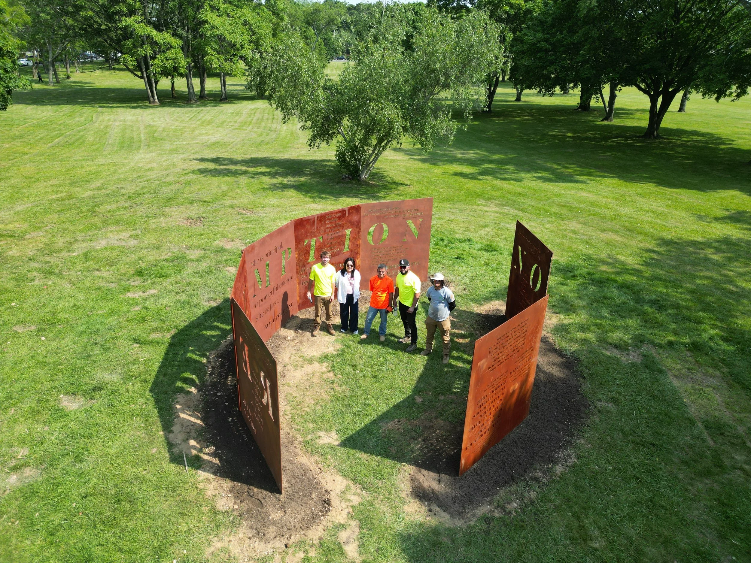 Custom Corten steel signage – Fair Meadow Park
