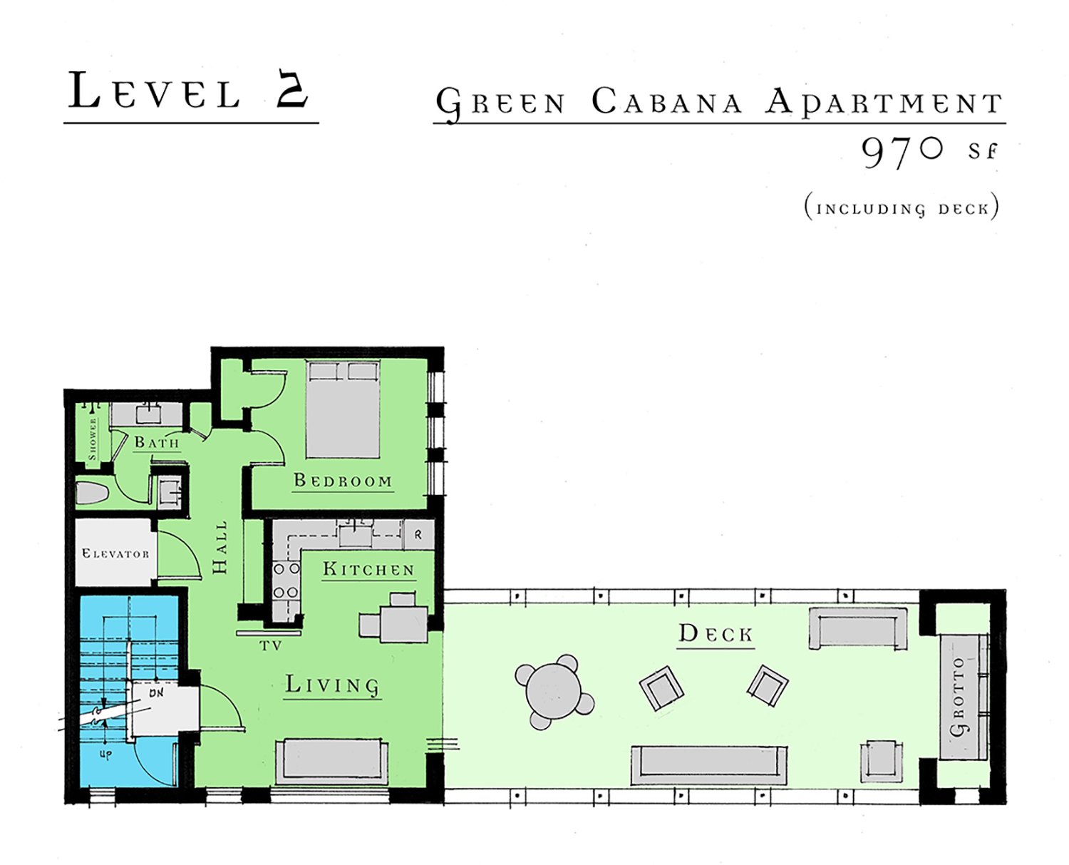 Level 2 Floor Plan | Green Cabana