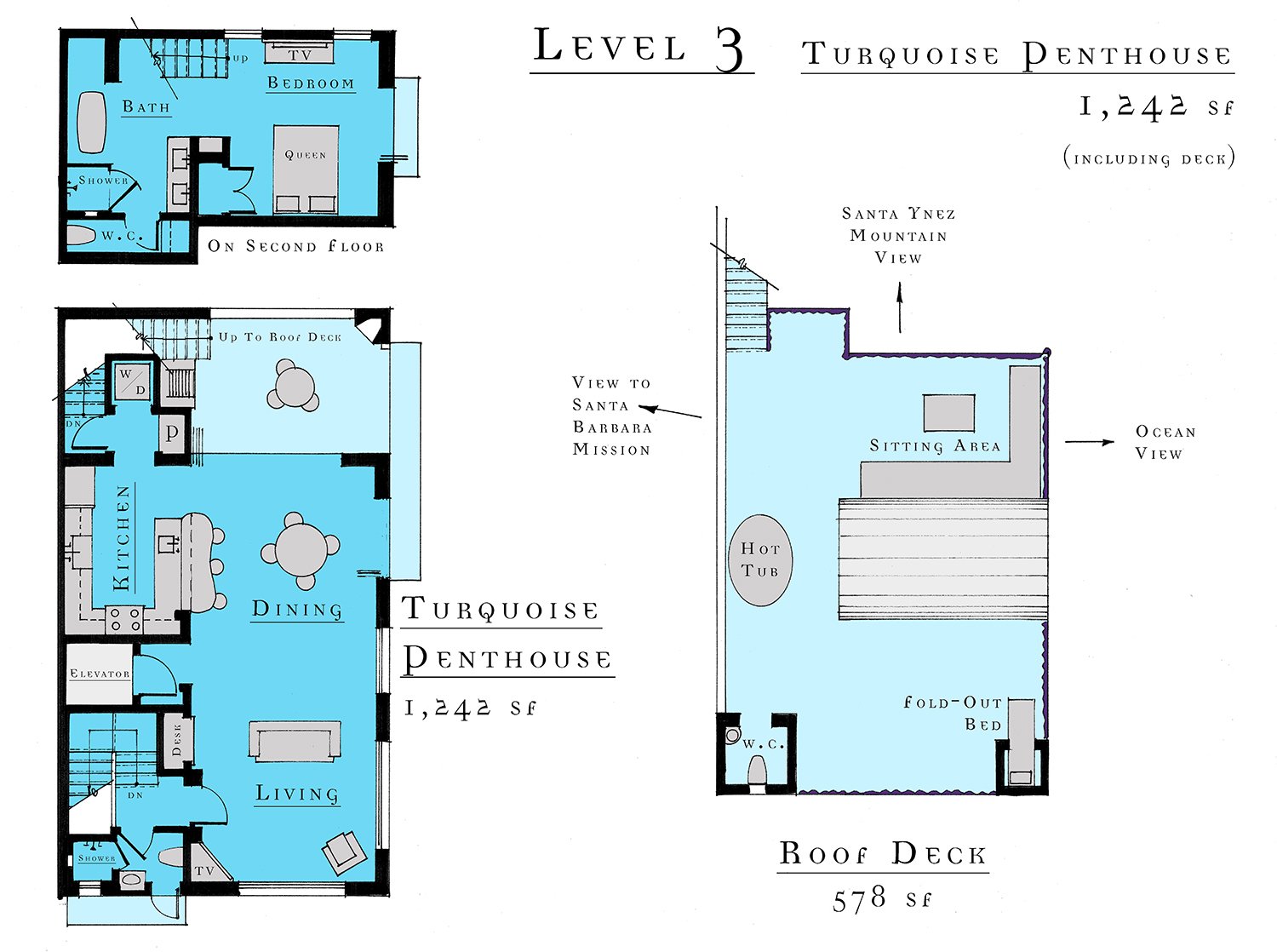 Level 3 | Turquoise Penthouse Floor Plan