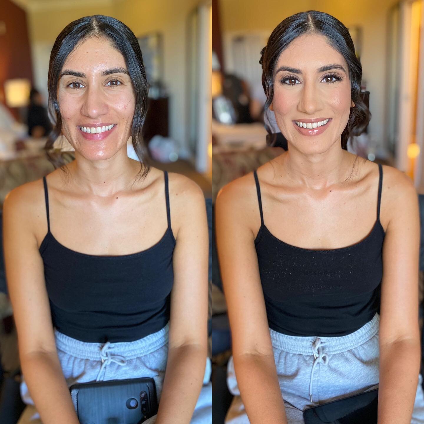 Before &amp; After from this weekend&rsquo;s bride. Very traditional makeup look for her 🤍 
Makeup by me 
Hair: @bridalbyangmillion 
&mdash;&mdash;&mdash;
Have an event coming up? To book please email me cynnnbeauty@gmail.com
.
.
.
.
.
.
.
.
#temecu