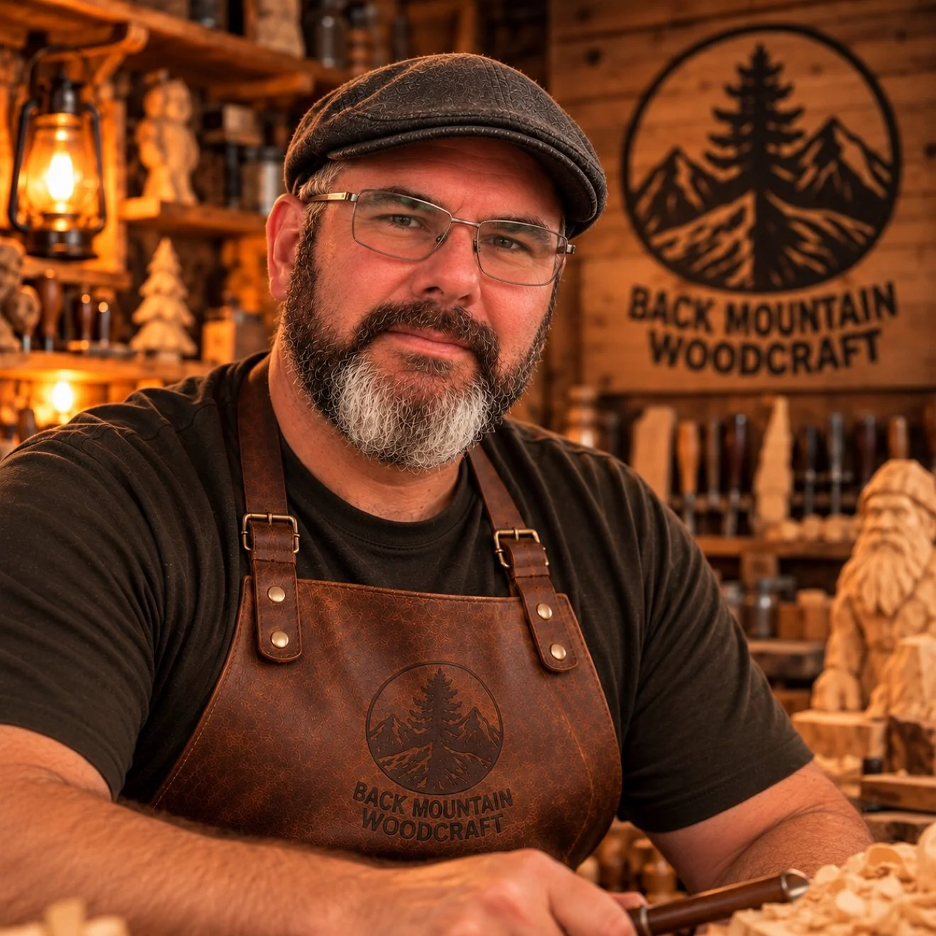 Dave Mallarkey Sr. in his workshop apron