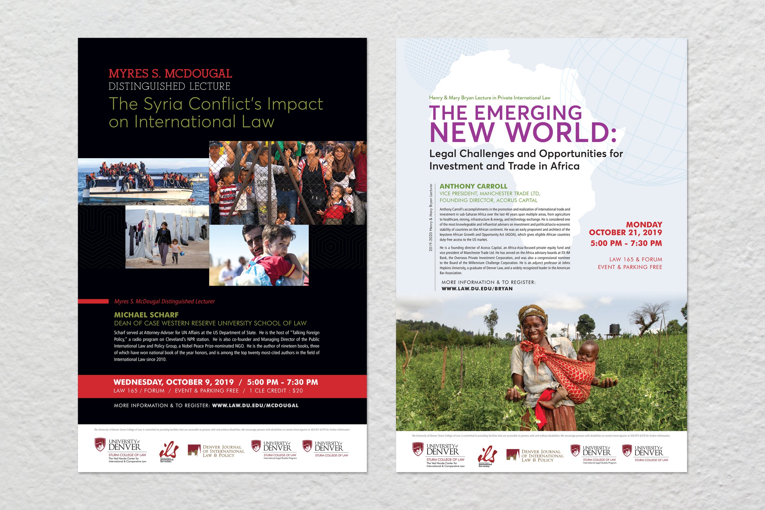 Ved Nanda Center for International and Comparative Law Lecture Posters