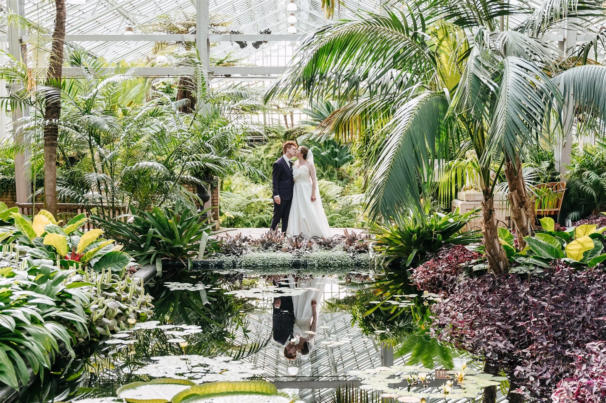 Whimsical and Romantic Summer Wedding at Garfield Park Conservatory in Chicago, IL Wedding Feature - Sarah and Callen
