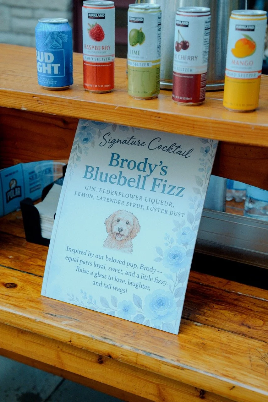 Sign for Dog signature cocktail for pet