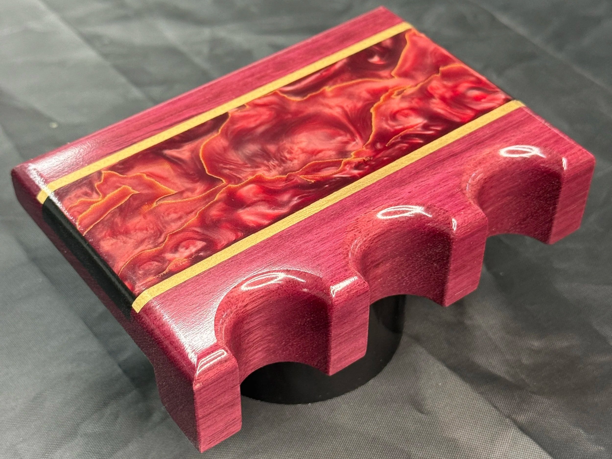 Purpleheart w/ Brass and Resin inlay - $80
