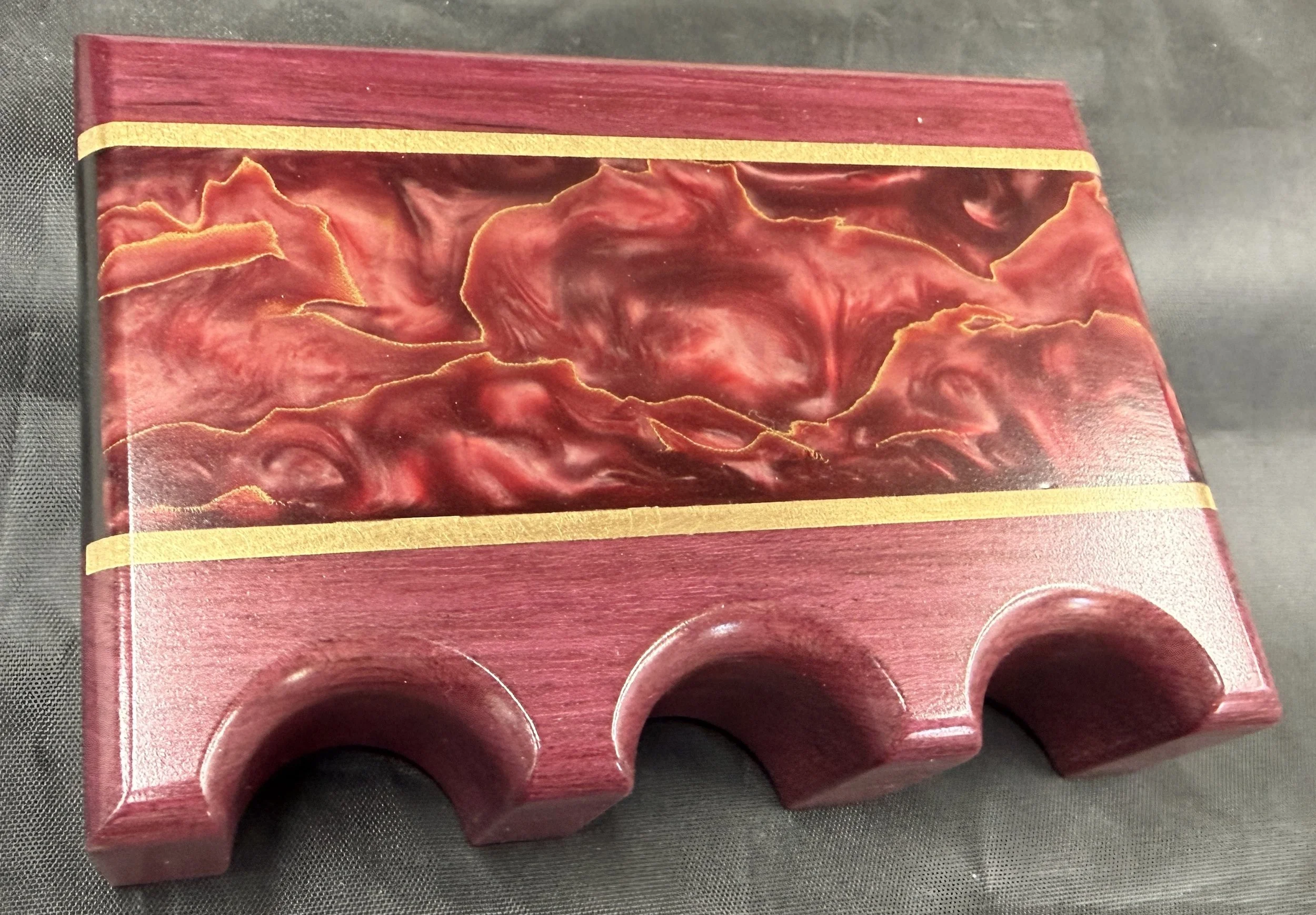 Purpleheart w/ Brass and Resin inlay - $80