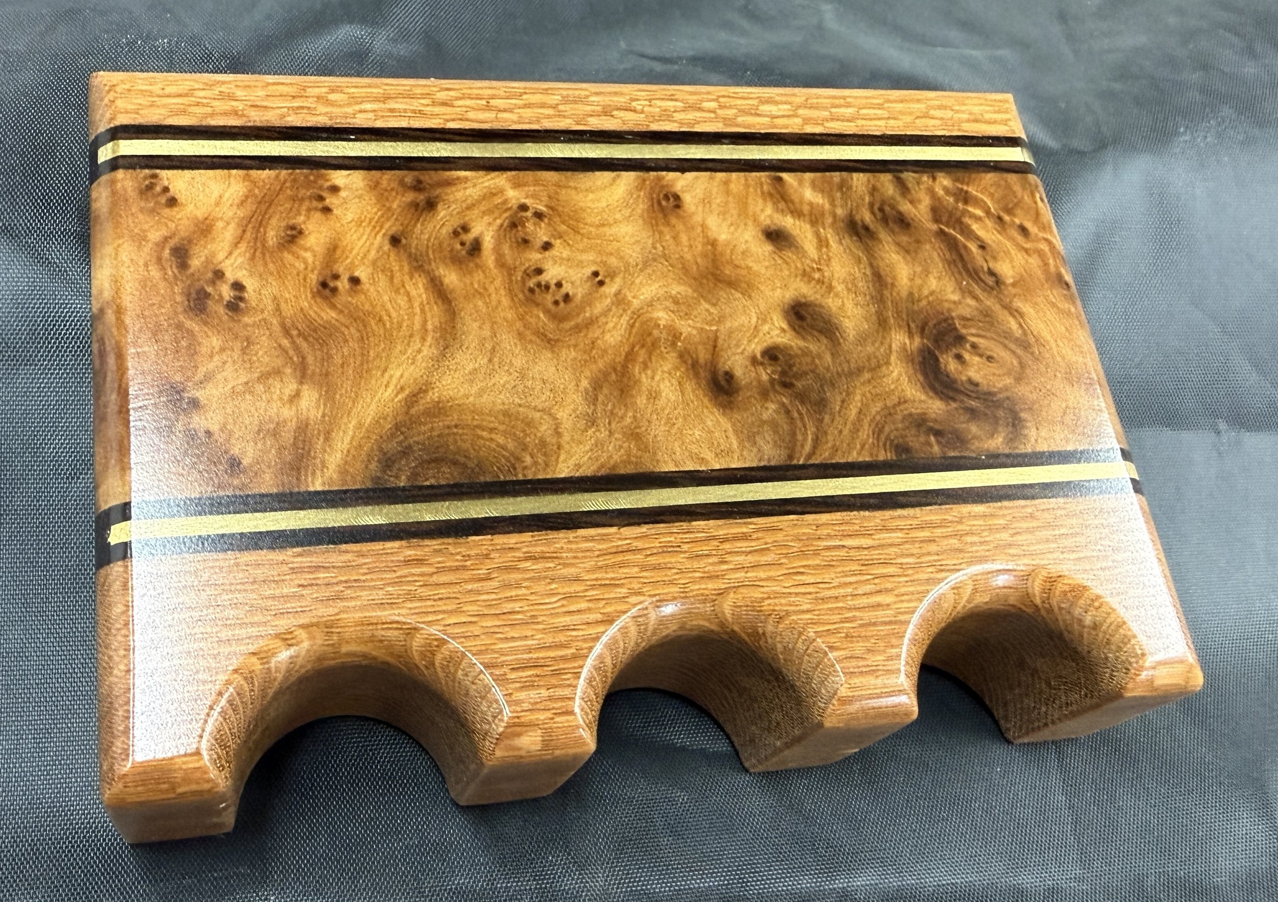 Leopardwood w/ Thuya Burl, Wenge and Brass inlays - $100