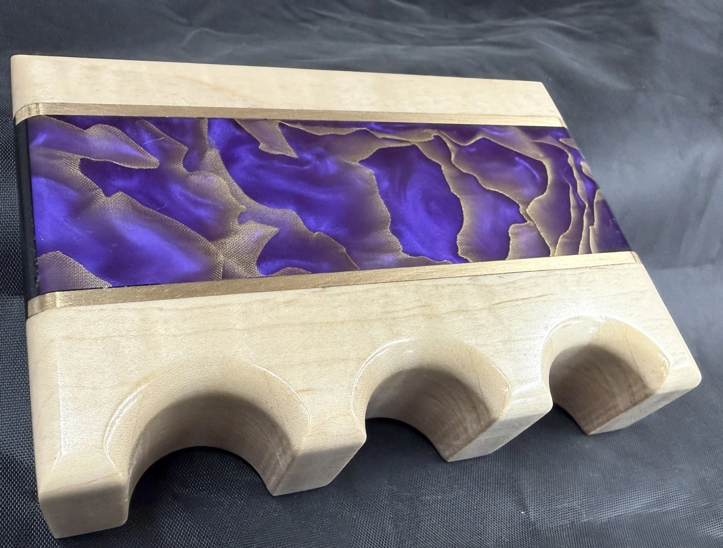 Curly Maple w/ Brass and Resin inlay - $80