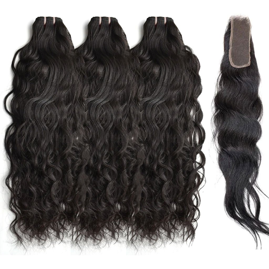 Product 3 Bundles + Closure 9 - Raw Natural Wavy Glow + 2x6 Closure.jpg