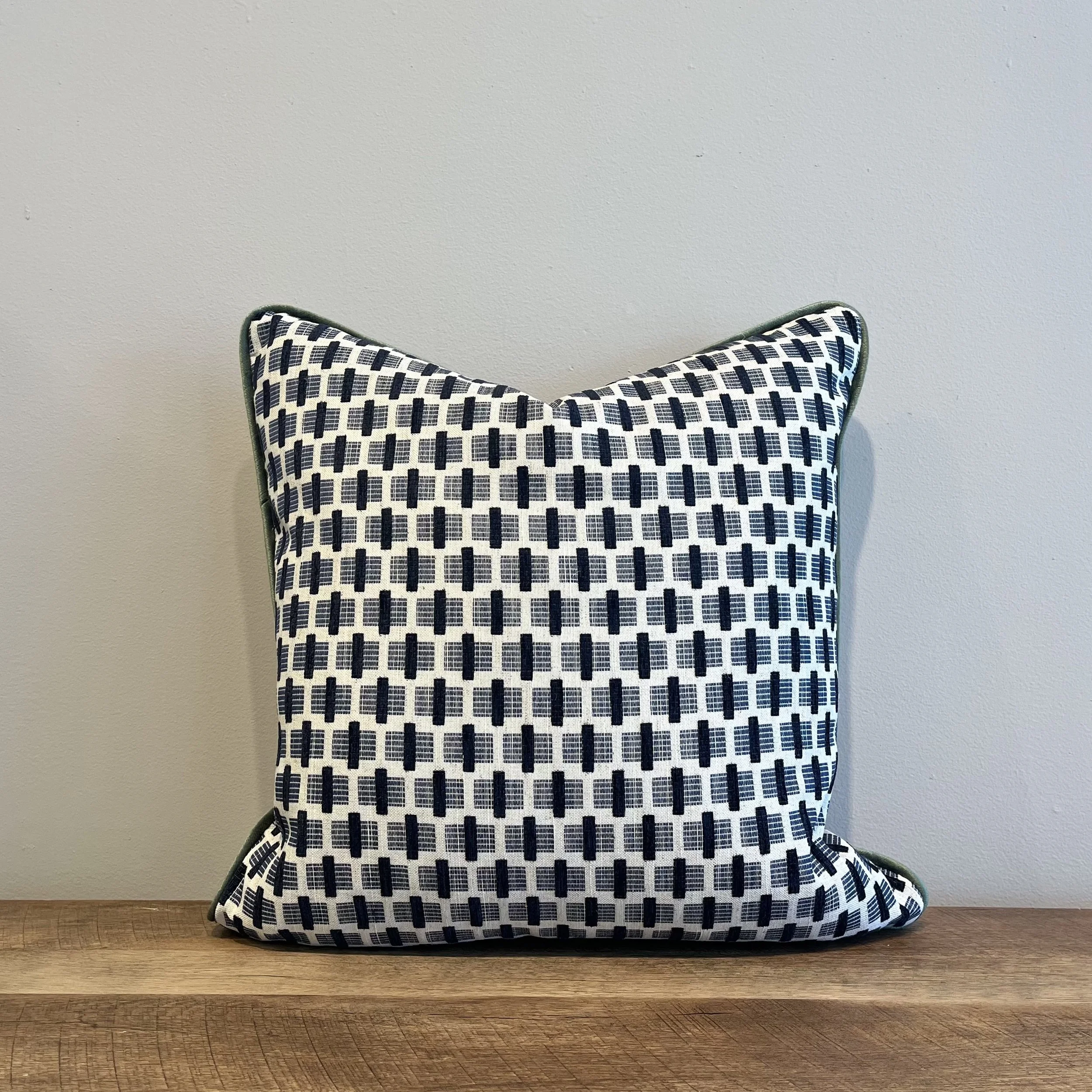 Blue Square Toss Pillow