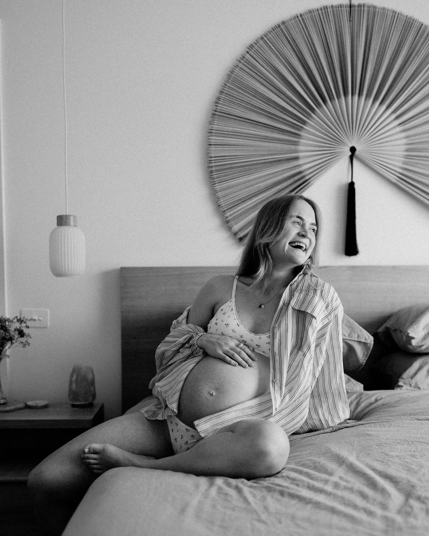 A relaxed in-home maternity session, designed to feel comfortable and creatively led.
Using spaces in your home like the nursery and garden to shape the story, focusing on light, texture, and slow moments.
And of course, including the first fur baby 