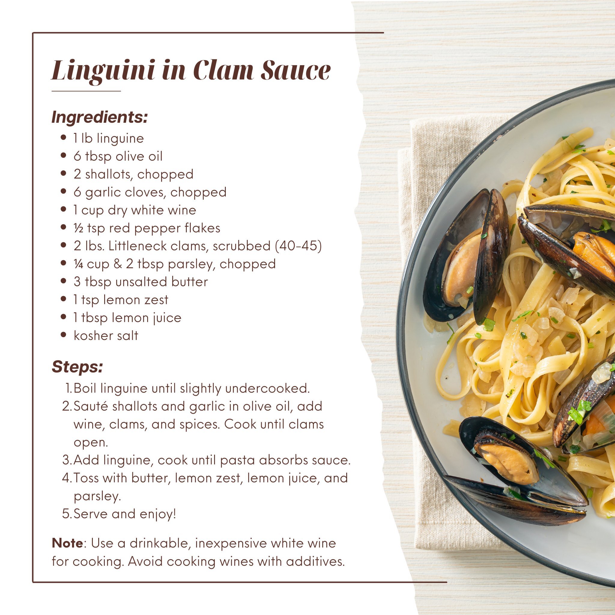🍝 My Favorite Recipe 🍝

My favorite recipe doesn&rsquo;t in fact contain jelly&hellip;who knew that would be a thing?? 

I have always loved linguine in clam sauce. 🍝🦪 It is my special treat when I take myself out on a date night. 💃 I make it fo