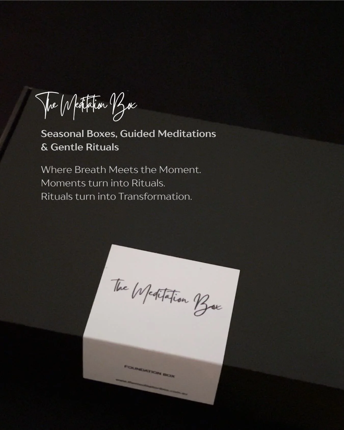 The Meditation Box.

Seasonal Boxes, Guided Meditations &amp; Gentle Rituals.

Where Breathe Meets the Moment.
Moments turn into Rituals.
Rituals turn into Transformation.

🙏🏼 Let me share the wonder and beauty of a regular meditation practice, ins