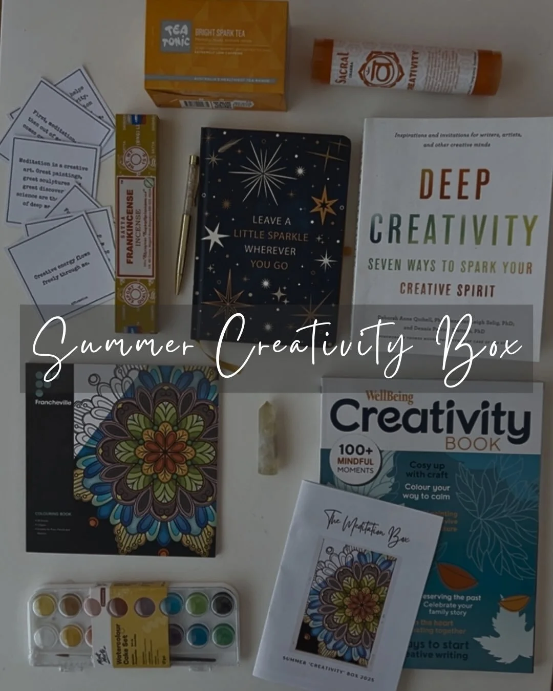 Many of our Meditation Box subscribers told me they were saving the surprise + delight of their Summer Box &hellip; by putting it under the Christmas tree.

So, I had to wait on the reveal &hellip; not wanting to take away their surprise! 

Now I am 