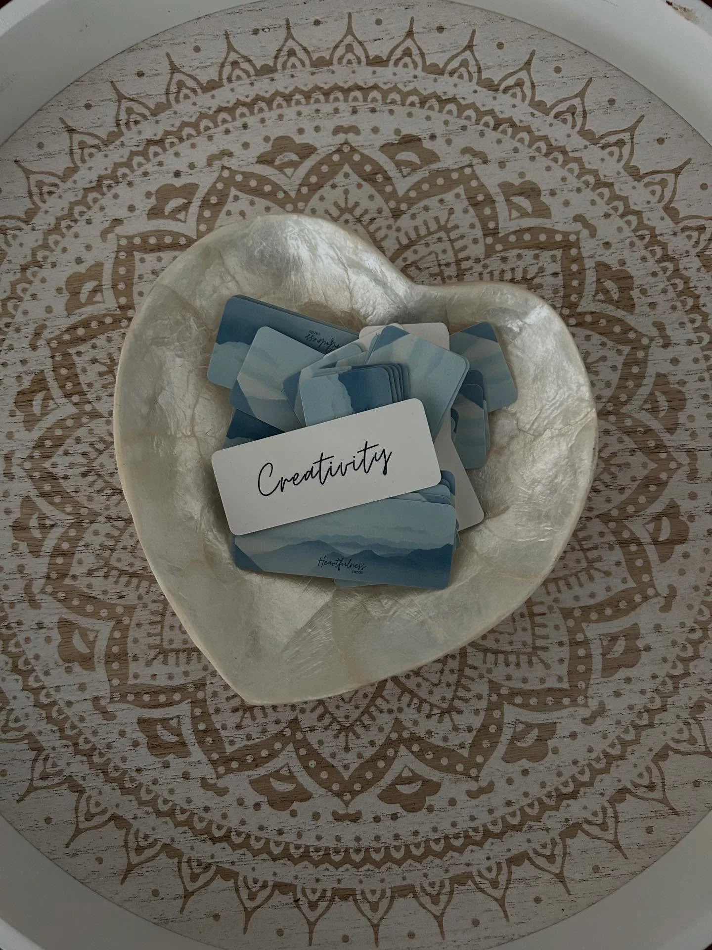 No joke. Seriously. 

This was the card that I drew this morning from the Heartfulness Cards pack!

It&rsquo;s our theme for practice this summer season.

Magic right there &hellip; and yes, I love the reminder to keep leaning into Creativity today.
