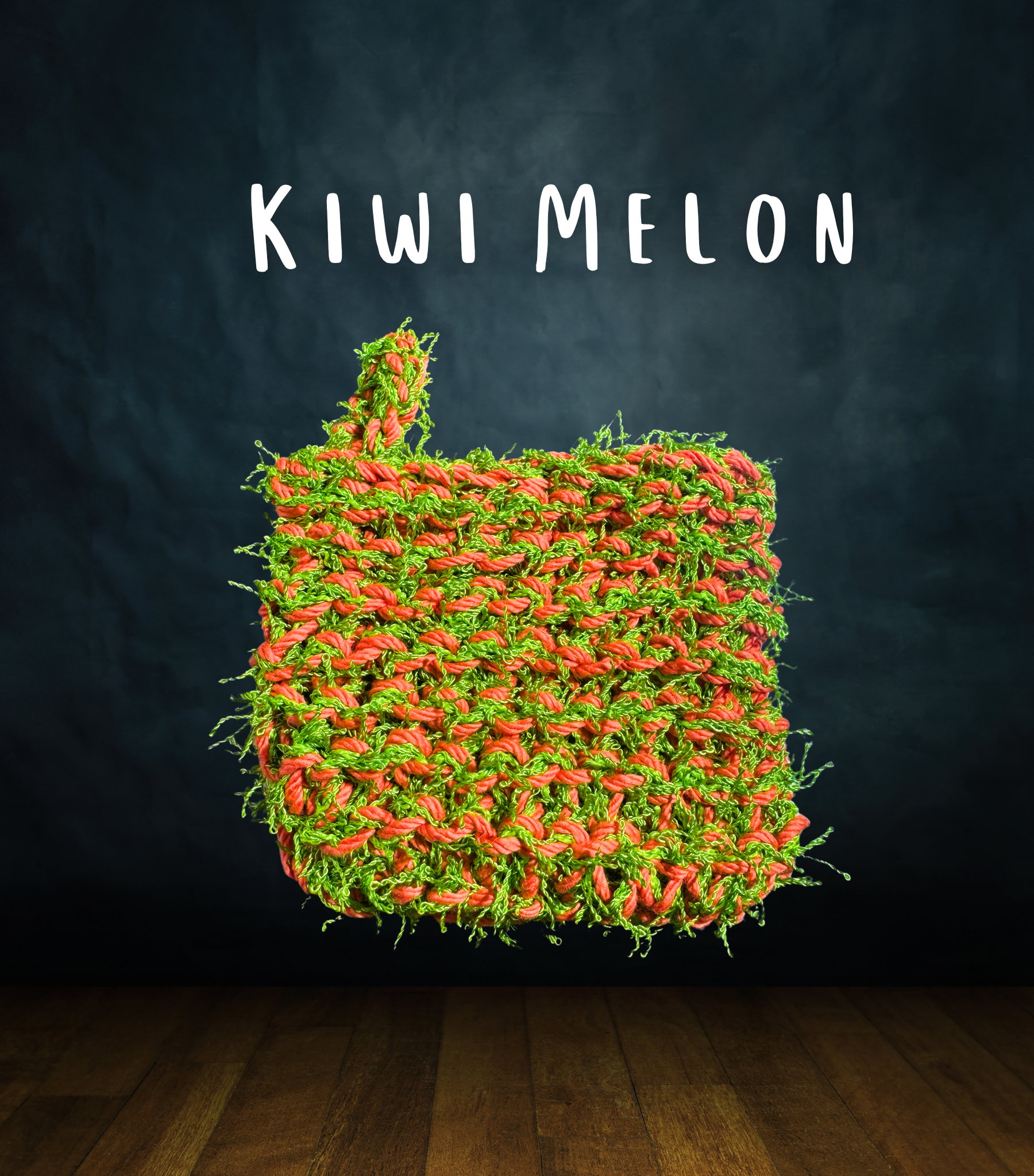 Kiwi Melon hand-knitted soap coozie