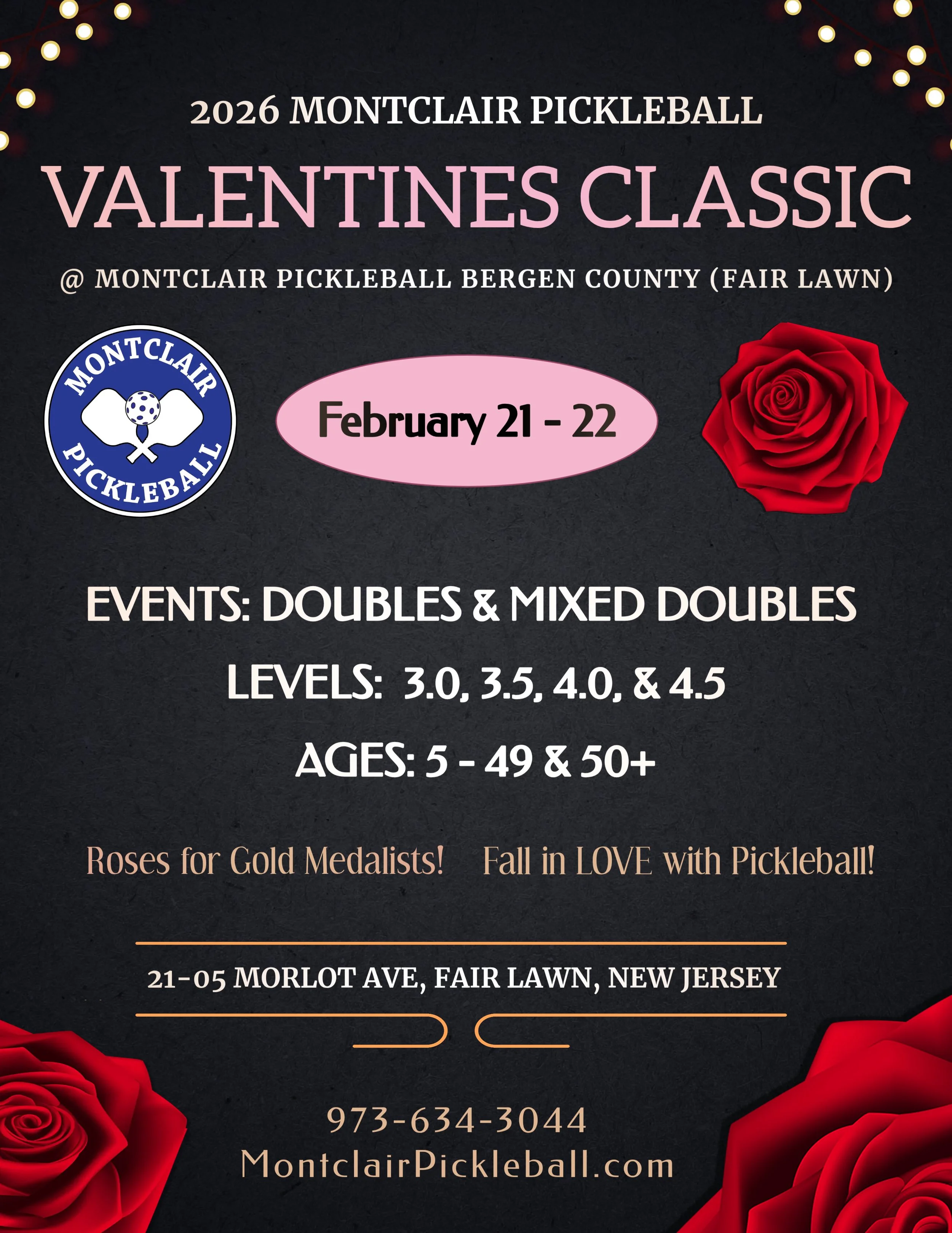 Montclair Pickleball Valentine’s Classic 